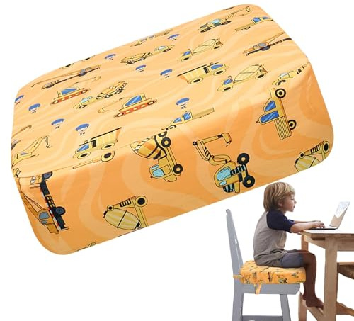 SitzerhöHung Stuhl Kinder, Waschbar Zerlegbar Tragbare Karikatur Baumwolle Sitzerhöhung Kinder Mit 2 Sicherheitsschnalle Gurt Rutschfeste Stuhlerhöhung Kinder Boostersitz Für Esstisch