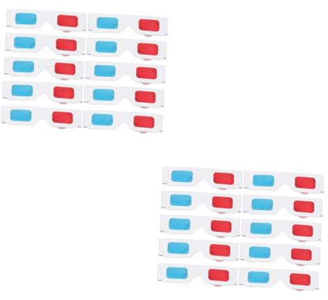 BELLIFFY 20pcs Paper Glasses for Cinema Movie Glasses Eyewear for Home Theater Use Paper Frame