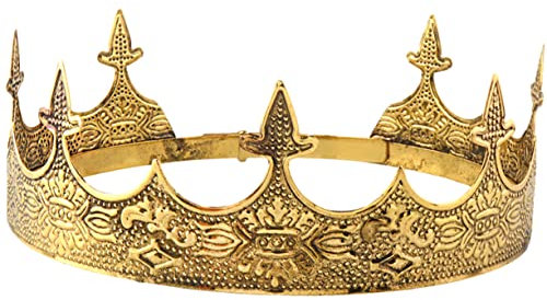 MUSISALY König Krone Herrenkrone Metallkrone Retro-krone Ornament Dekoration Foto-requisite Party Tiara Tiara Requisite Kleidungsdekor Performance Krone Requisiten Rollenfoto Requisite Herr