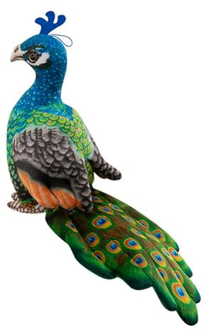Asudaro Plüsch Pfauen, Plüschtier Pfau Stofftier Bunter Pfau Kuscheltier Pfau 25cm/32cm Plüschpfau Plüschvogel für Kinder Kindergeburtstag Ostern Weihnachten