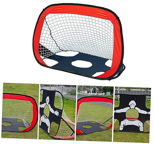 PAMINGONO Fußballtor-Set Für Junge Mädchen Tragbar Aus Stoff Für Garten Und Indoor-Spiele Leicht Zu Transportieren