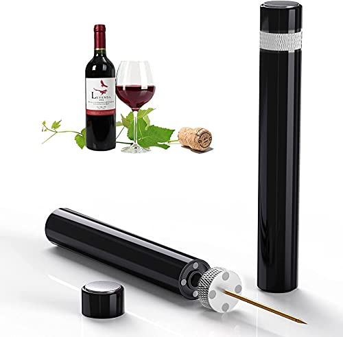 Quntis Air Pressure Pump Bottle Opener, Wine Opener Wine Pump Easy Cork Remover Corkscrew, Great Gift for Wine Lovers - 7S Quick Bottle Opening, Detachable -Silver
