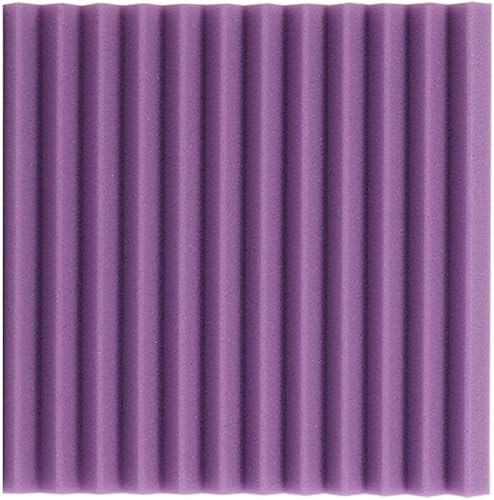 HGOuhK Acoustic Panels Acoustic Foam Panel，12 Pack Acoustic Foam Panels High Density Soundproof Foam Sheet Flame Retardant Noise Soundproofing Foam(Purple)