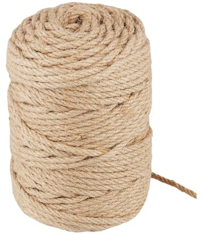 SOUJAP Spago di iuta, spessore 6 mm, 100 m, colore marrone, per giardinaggio, fai da te, decorazioni, 100 m