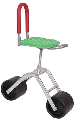 Generisch Rollbarer Gartenarbeitshocker, Gartenhelfersitz, Höhenverstellbar 36–48 cm, Mit Klappbarer Rückenlehne for Rasen, Hof, Terrasse, Außenbereich(Green)