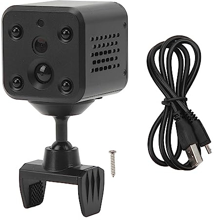 QWUUYEC Cámara WiFi Seguridad 1080P, Mini Vigilancia con Visión Nocturna Automática, Detección de Movimiento, Batería de Bajo Consumo - Ángulo Amplio 120°, Ideal para Casa y Oficina