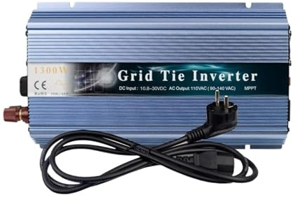 Inverter Potenza Inverter Solare MPPT 1300 W Convertitore A Onda Sinusoidale Pura 110 V 220 V CA Per Fotovoltaico A Batteria Da 12 V 24 V Convertitore(Oro,10.8-30VDC,190-260VAC)