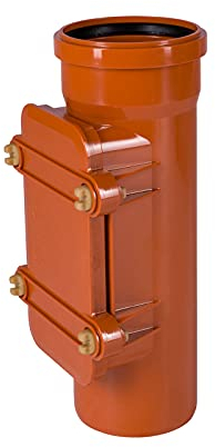 Ostendorf Kunststoffe Reinigungsrohr, Kunststoff, Orange, 110 mm