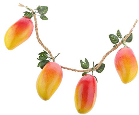 Inzopo 4pcs Künstliche Frucht Mango Obst Dekorative Kunststoff Fake Obst Spielzeug