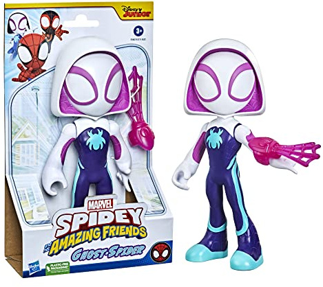 Hasbro Marvel Spidey and His Amazing Friends Supersized Ghost-Spider actionfigur, superhjälteleksak för barn i förskoleåldern, från 3 år