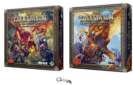 Set Talisman 2 Erweiterungen auf Französisch Le Cataclysme + Der Drache + 1 Flaschenöffner Blumie (Drachen + Katastrophe)