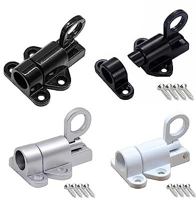 2 uds. Perno de puerta de ventana con resorte, puerta de seguridad, anillo de tracción, perno de puerta de rebote de resorte, pestillo automático, perno de bloqueo de puerta, gancho de cierre automáti