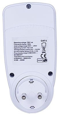 Homoyoyo Energiezähler Energieanalysator Leistungsmesser intelligent Steckdose Meter Weiß