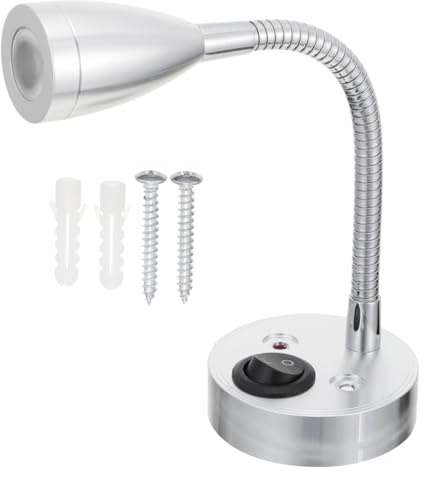 JECOMPRIS Liseuse Led Murale Flexible 3W Applique Liseuse Pour Camping-Car Bateau Yacht Caravane Lecture Et Travail Format Compact 7.87 X 2.36 X 2.36 in