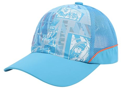 JIAHG Casquette Visière en Maille Respirante à Séchage Rapide pour Garçon 3-7 Ans Casquette de Base-Ball été Motif à Graffiti Chapeau de Soleil Réglable pour Sports Extérieurs