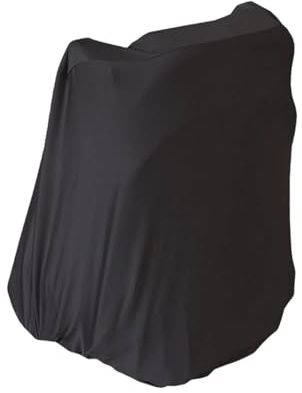 TAIZhiChen Copertura Antipolvere per Passeggino, Elastica, Lavabile, Borsa Portaoggetti per Passeggino, Copertura Protettiva per Carrozzina, Chiusura con Couliss, Nero, L