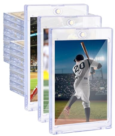 25 pz. 35PT di custodie magnetiche per carte collezionabili, custodie per carte standard, carte Yugioh, sportive, calcistiche e TCG Top Load