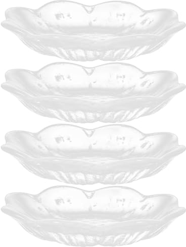 SUPVOX Posavasos de Vidrio Transparente 4 Piezas para Té, Cojines Decorativos para Tazas, Platillos para Mesa de Comedor, Accesorios Prácticos para Hogar y Restaurante