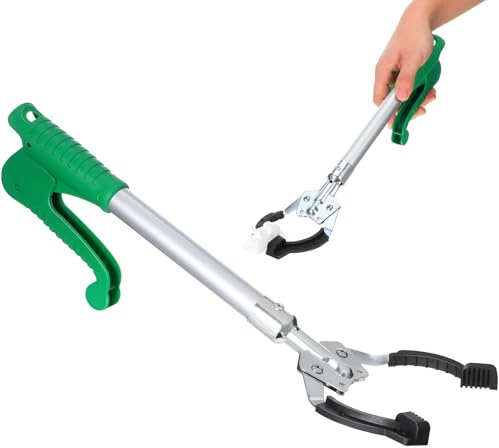 Reichweitenhilfe Greifer 40cm aus Aluminiumlegierung für Senioren | Hochfeste Klemme, Vergrößerte Greiffläche, für Krankenhaus und Park, Geeignet für Flaschen