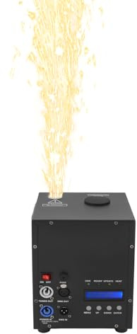 500W Kalte Funkenmaschine Pyrotechnikmaschine mit DMX512 & Kabelloser Fernbedienung, Einstellbare Sprühhöhe 1,5-4,5m, Bühnen Effektgerät für Hochzeit, Party, DJ Show