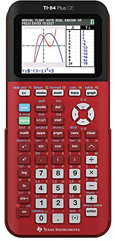 Texas Instruments TI-84 Plus CE Radical Red Graphing Calculator