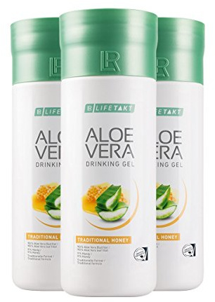 Aloe Vera Drinking Gel Traditionell mit Honig 3er Set