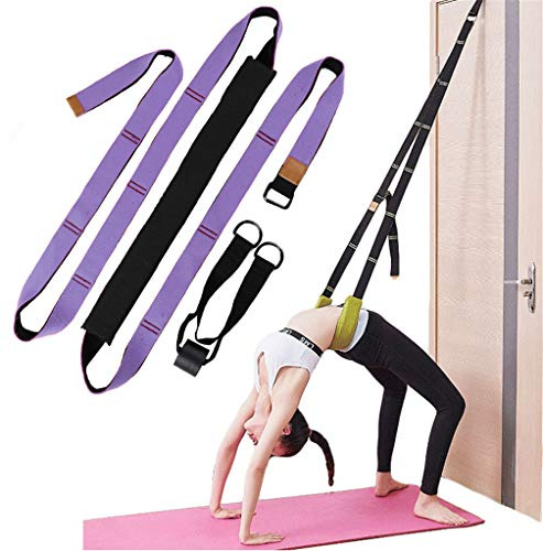 Xemz Rückenbiegung-Assistenten-Trainer – Verbesserung der Rücken- und Taillenflexibilität, Türflexibilität, Dehnungsgurt, Heimausrüstung für Ballett, Tanz, Yoga, Cheerleading, Splits (hellviolett)