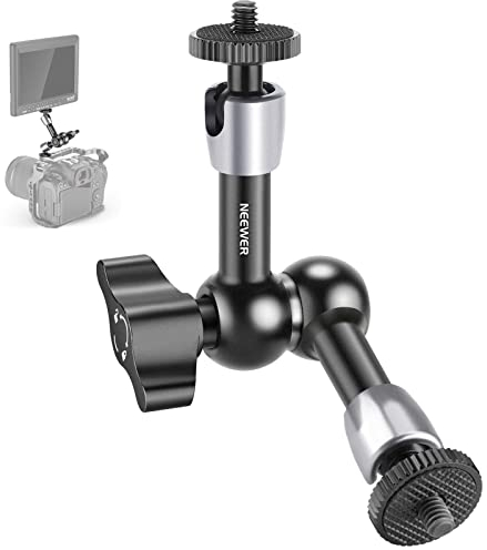 NEEWER 5.9/15cm Adjustable Friction Magic Arm with 1/4 Screw on Both Ends, Compatible with SmallRig Cage, Flash/LED Light/Microphone/Monitor/SuperClip, Max Load 4.4lb/2kg, ST15