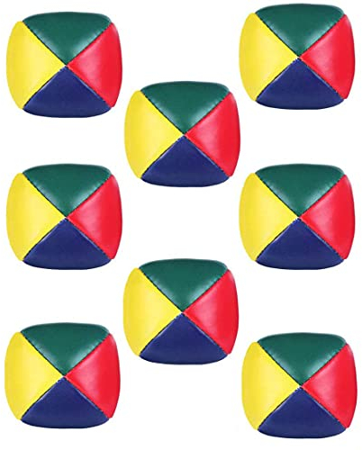 Jonglierbälle,8 Pack Jonglierbälle Bälle Zirkus Kleine Bälle PU Leder Jonglier Sitzsäcke für Anfänger Erwachsene Kinder Kinder Kindergarten 5 * 5CM
