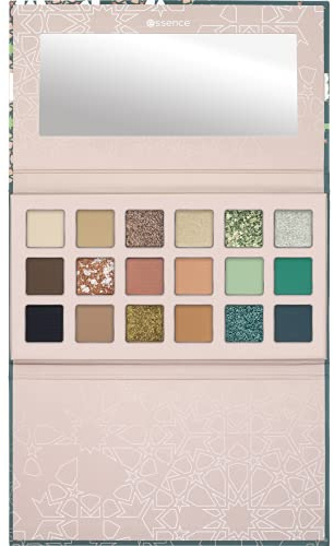 essence eyeshadow palette by Merve, Lidschatten, Nr. 01, Mehrfarbig, 18 Farben, vegan, ohne Mikroplastikpartikel, Nanopartikel frei, ohne Parfüm, 1er Pack (13.5g)