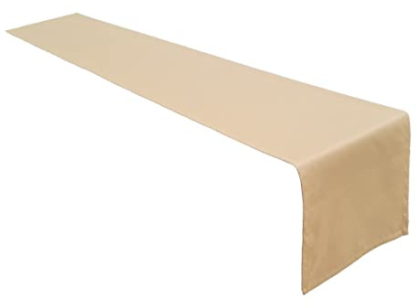 Lemos Home Hochwertiger Tischläufer Tischwäsche aus 100% Baumwolle Kollektion Konzept, Farbe & Größe wählbar (Tischläufer - 40x180cm, Camel)