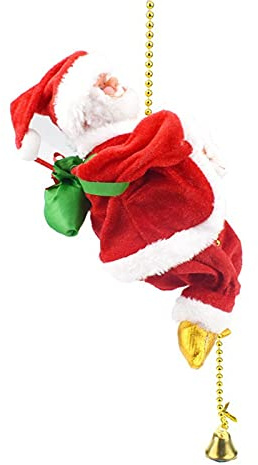 Elektrische Kletterperlen Weihnachtsmann Musik Weihnachten Dekoration Weihnachten Tragbare, Elektrisch Singend Klettert Auf Und Ab, Weihnachtsdekoration, Für Wände Fenster Garten Und Weihnachtsbaum