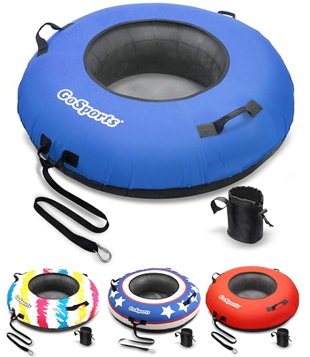 GoSports 44 Inch Heavy-Duty River Tube with Premium Canvas Cover - Commercial Grade River Tube - Blue