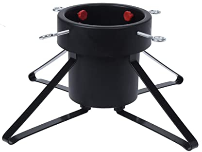Spetebo Weihnachtsbaumständer aus Metall - klein/schwarz - für Bäume bis 200 cm Höhe - Christbaumständer Baumständer