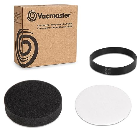 Vacmaster 520969 Pre-Filters and Replacement Belt for Bagless Upright Vacuum Cleaner UC0501