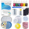 Wealike Kit per principianti in polvere per colata, composto di gesso di alta qualità a base d'acqua, include 3 stampi in silicone, 6 pigmenti, ecc. Kit completo in resina ecologica, 20-30 minuti di