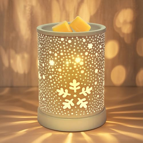 Electric Wax Melt Burner with Timer, Wax Melt Burner, Warmer Candle | Melter Glass Oil Burner Fragrance Lamp Warmer for Home Office Bedroom Aromatherapy Gift& Christmas Decorate