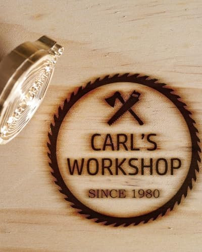 Brandeisen, personalisierbarer Brandeisen-Stempel, Logo-Design für Holz, Leder, Kunststoff, handgefertigtes Design (2,54 cm)