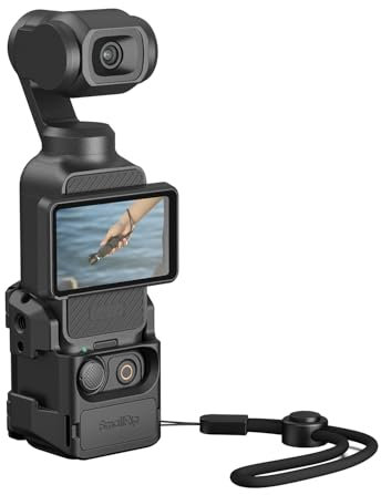 SMALLRIG Erweiterungsadapter-Zubehör für DJI Osmo Pocket 3, Aluminium-Schutzkäfig, 52 g leichte Halterung für Pocket 3, mit Cold Shoe Mount, 1/4-20 Gewindebohrungen und Klauenanschlüssen - 5072