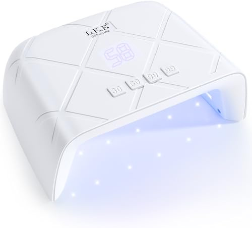 LED UV Nail Lamp for Gel Nail Polish,72W Nail Dryer Curing Lamp with Auto Sensor 4 Timers LCD Digital Display Nail Art Tools