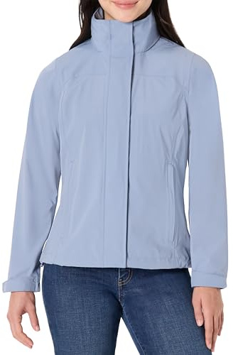 Amazon Essentials Women's Relaxed-Fit Packable Lightweight Waterproof Hooded Rain Jacket