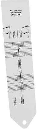 Tonabnehmer Präzise Justierhilfe Plattenspieler Ausrichtungswinkelmesser | Kunststoff in Weiß, Leicht und Tragbar, für Vinyl Kalibrierung und Turntable Setup