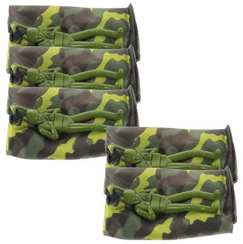 Toddmomy Small Soldier Parachute Toy 8pcs Cloth Hand Throw Toy for Children