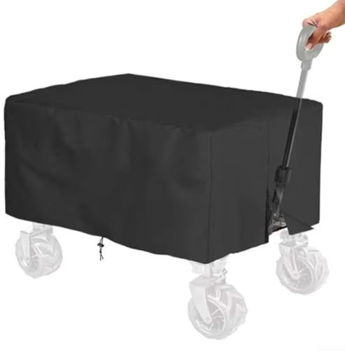 Housse de pluie en tissu Oxford pour chariot de jardin, chariot de camping et brouette, imperméable avec revêtement en polyuréthane et couverture complète, y compris poignées et roues (97 x 61 x 56 cm