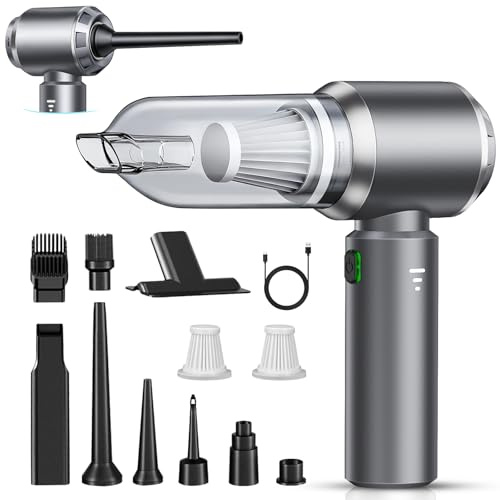 Handheld Vacuum Cleaner, 22000Pa 4-in-1 Car Vacuum Cleaner Cordless Powerful, Brushless Motor, 3-Speed Mini Car Hoover with Multiple Brush Heads, Hand Held Vacuum Cordless for Office/Home/Car/Pet Hair