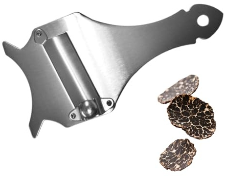 Trancheur de Truffes, Rasoir à Truffe, Réglable, Professionnelle Eminceur en Inox, avec Trou Suspendu, pour Chocolat Fromage Truffe