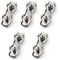 M6 Abrazaderas de cable Clip de cuerda de alambre Dúplex de acero inoxidable 304 5 piezas