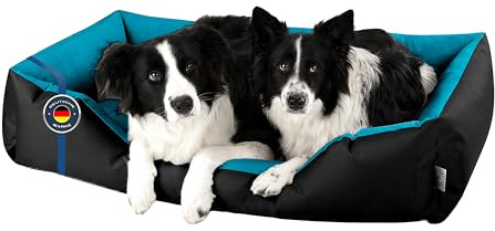 BedDog® Lupi Letto per Cane/Gatto Cuccia S Fino a XXXL, 24 Colori a Scelta, Cuscino per Cane, Divano per Cane, Cestino per Cane, Nero/Blu XXL
