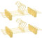 SONGMICS CRI046G01 Lot de 10 cintres en métal de 31 cm avec 2 Clips antidérapants pour Jupes, Pantalons, sous-vêtements, cintres, Peu encombrants, inoxydables, rotatifs à 360°, dorés