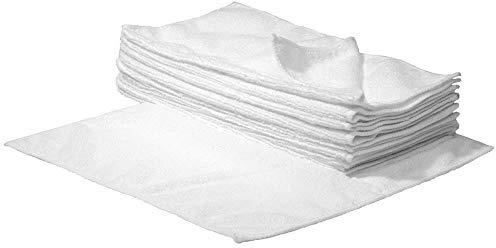 S&S-Shop - Paños de microfibra (10 unidades, 40 x 40 cm), color blanco